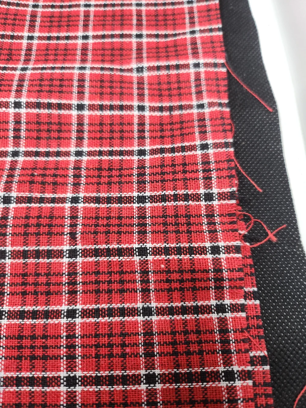 Red Plaid Fabric Roll for Home & Craft Projects 10x16 Inch